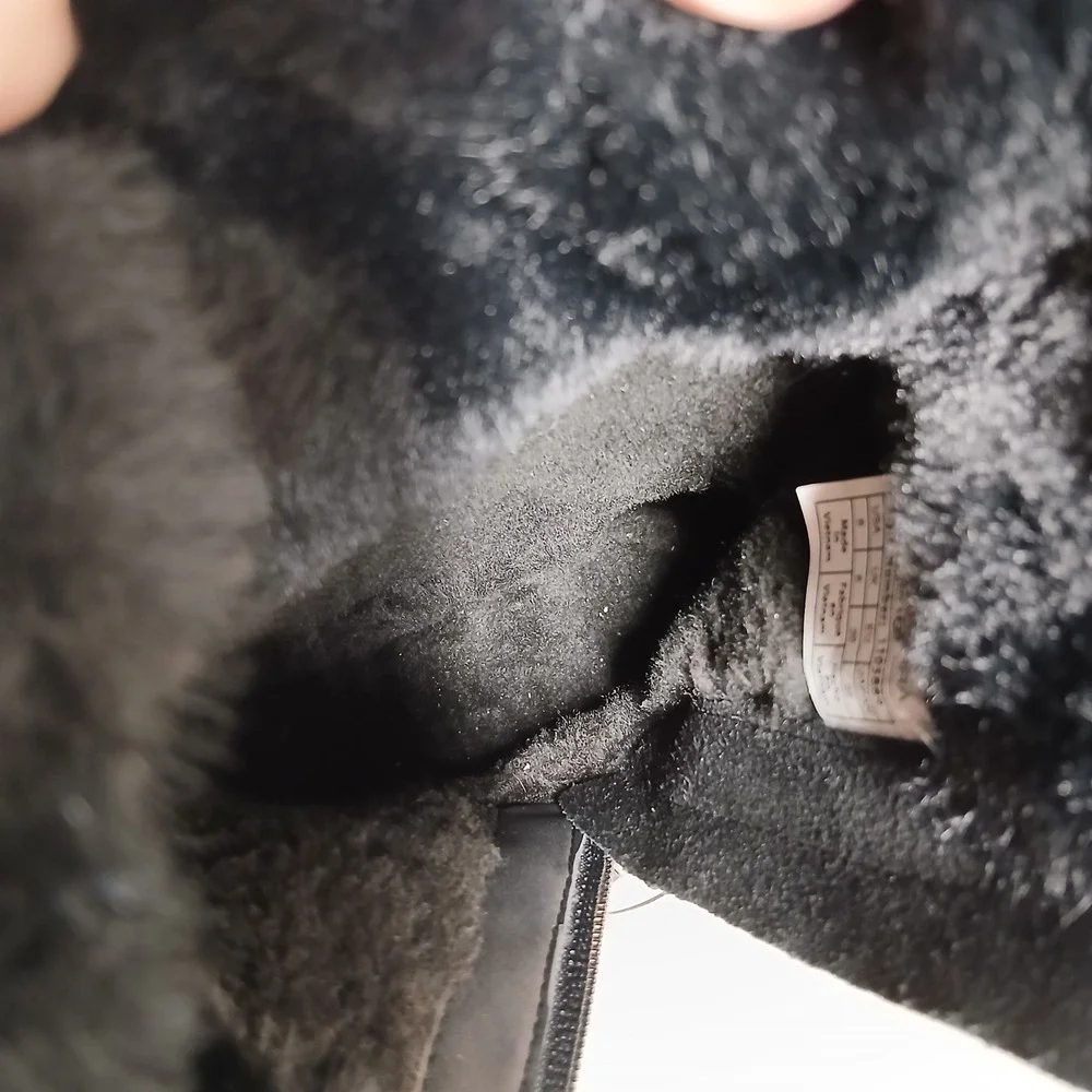 Koolaburra By UGG Boots Womens 8 Black Faux Fur Side Zip Platform Winter Y2K - Picture 10 of 12